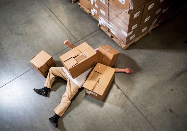 A cargo shipment being inspected to prevent common shipping mistakes.